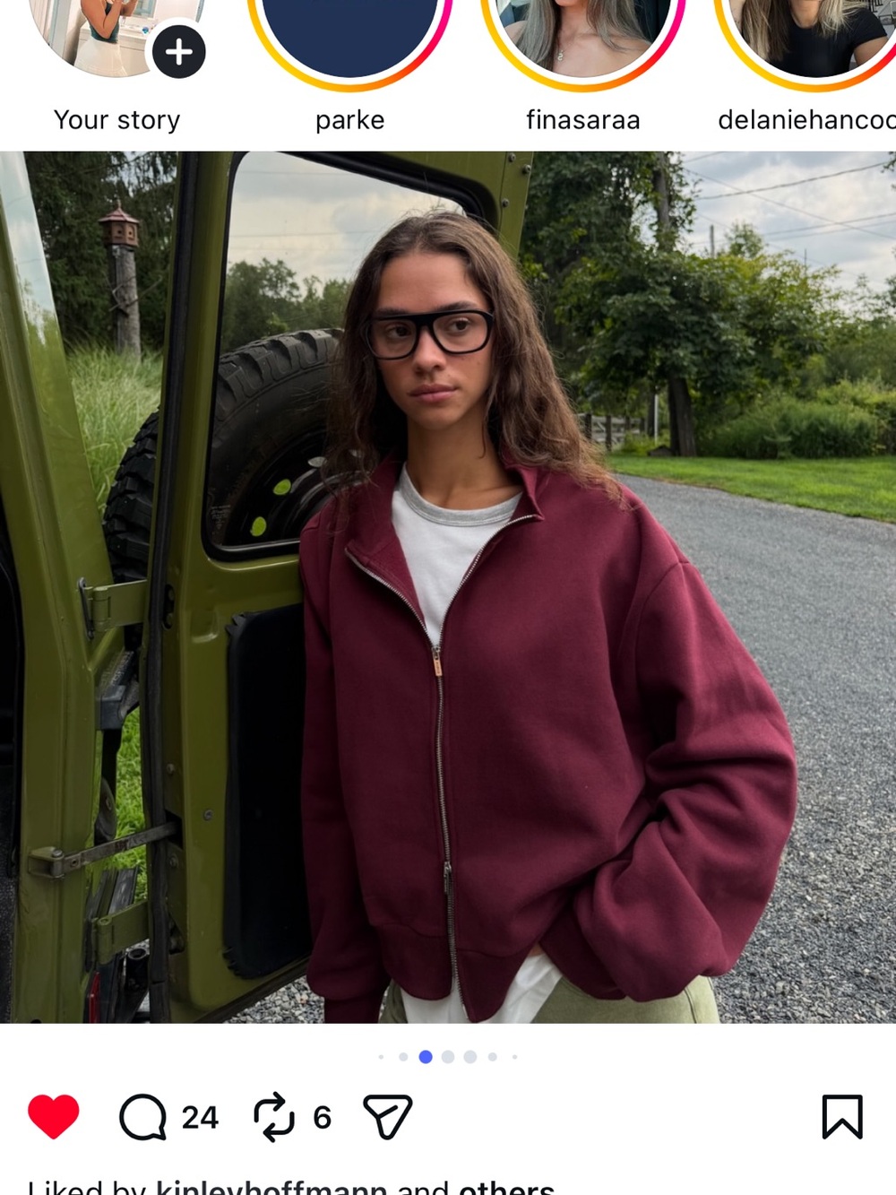 Maroon Zip-Up Hoodie Jacket